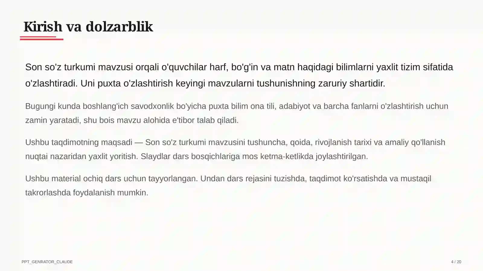 Son so'z turkumi (4-sinf) 4