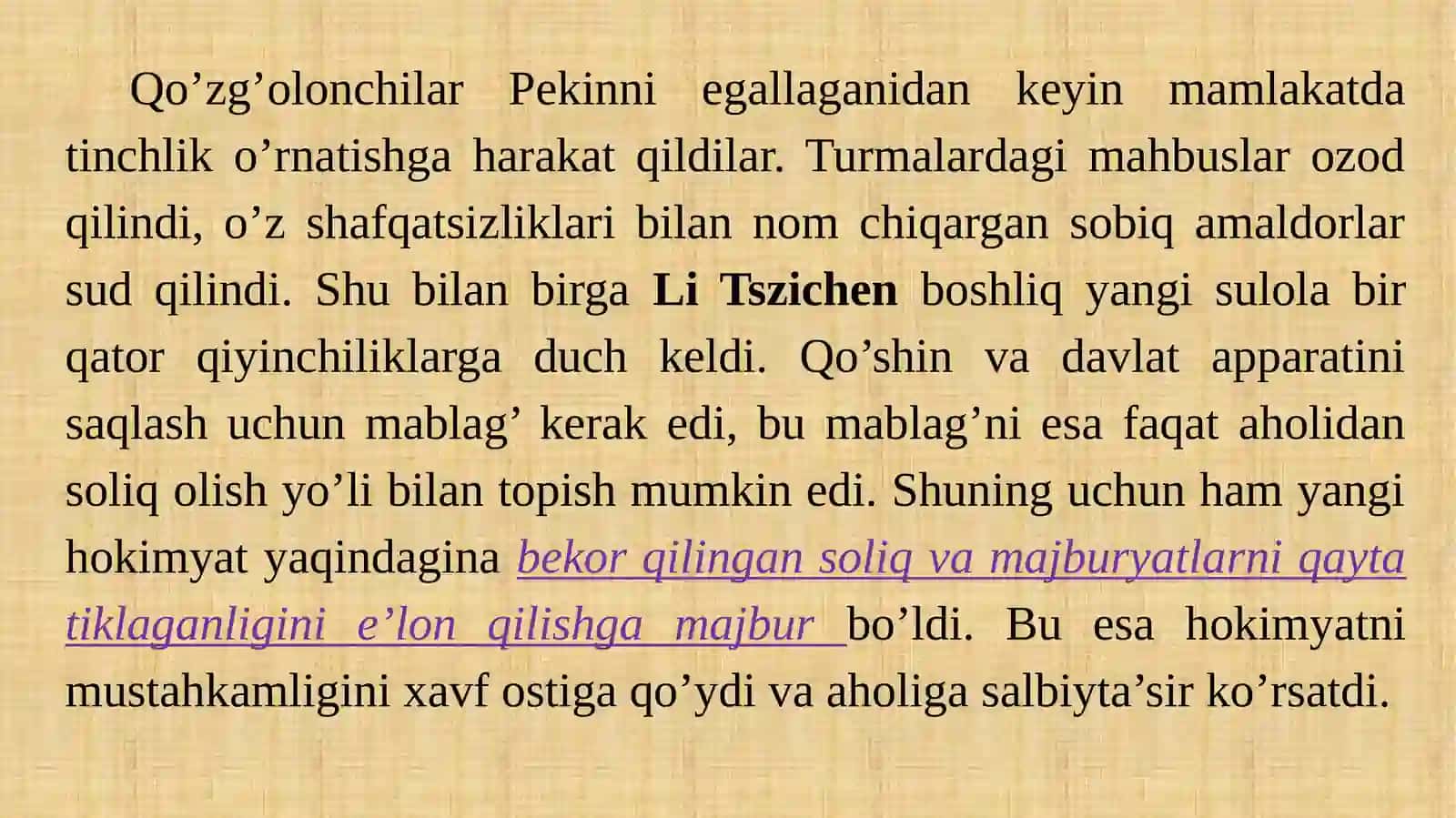Xitoy yangi davrda: tarixiy rivojlanishning asosiy voqealari va jarayonlari 4