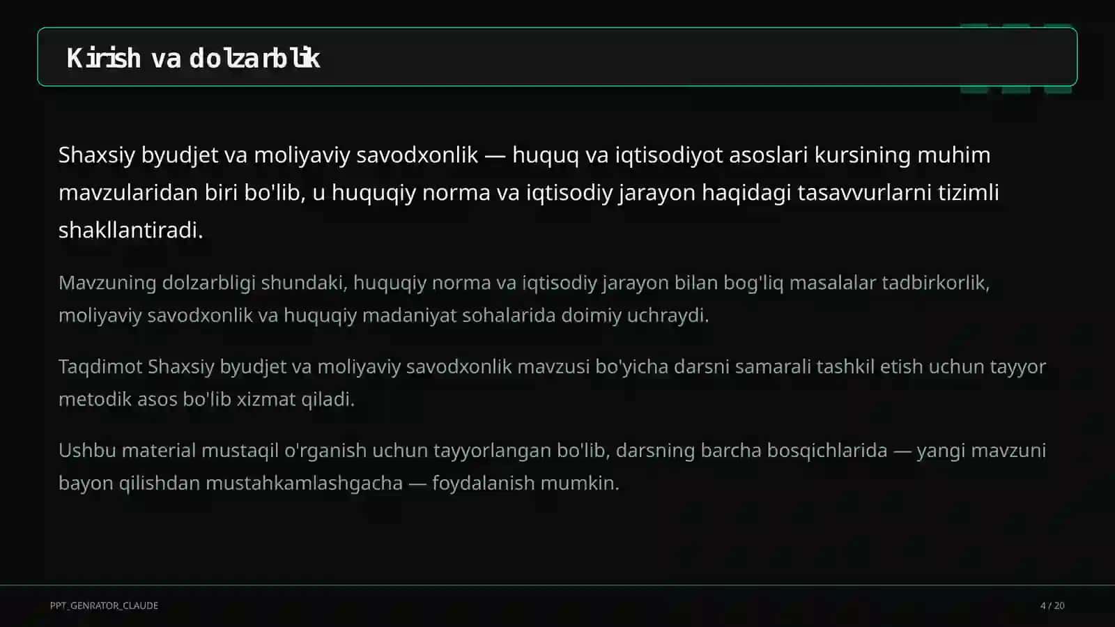 Huquq va iqtisodiyot asoslari (9–11) 4