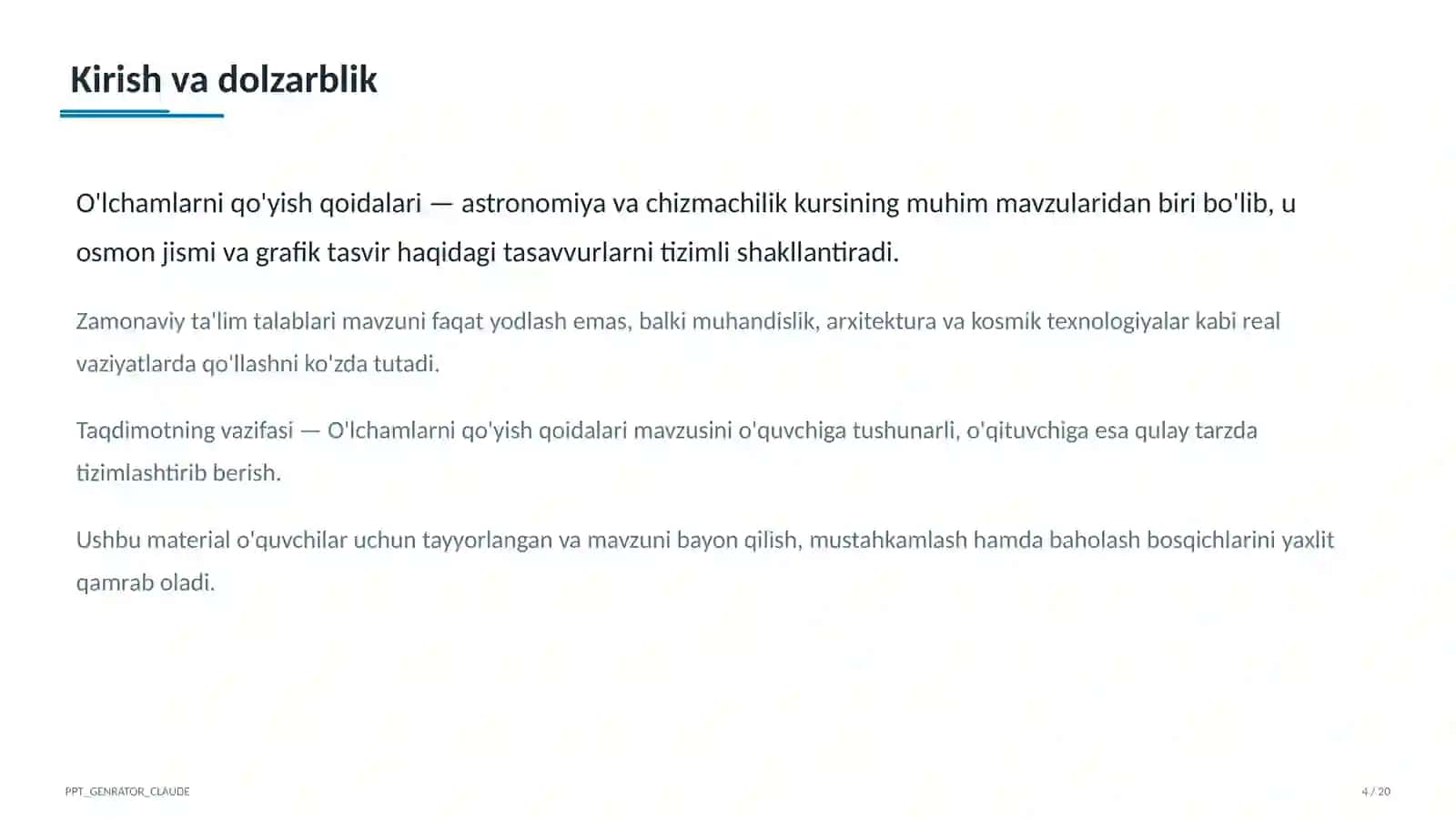 O'lchamlarni qo'yish qoidalari (8-sinf) 4