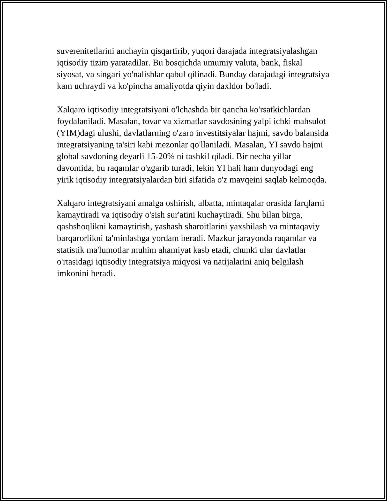 Xalqaro iqtisodiy integratsiya 4
