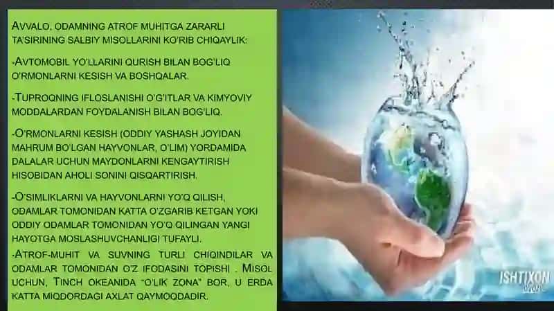 Taqdimot. Jamiyatning yer shari kelajagiga salbiy ta’siri. 4