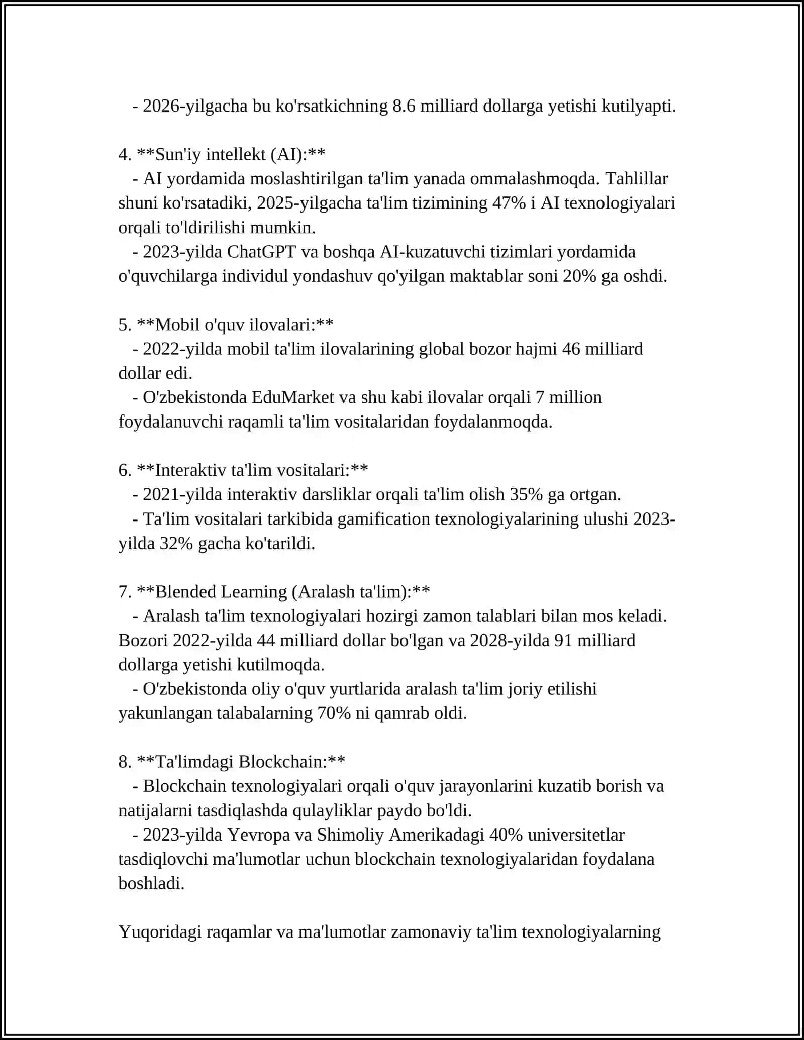 Zamonaviy Ta'lim Texnologiyalari 4