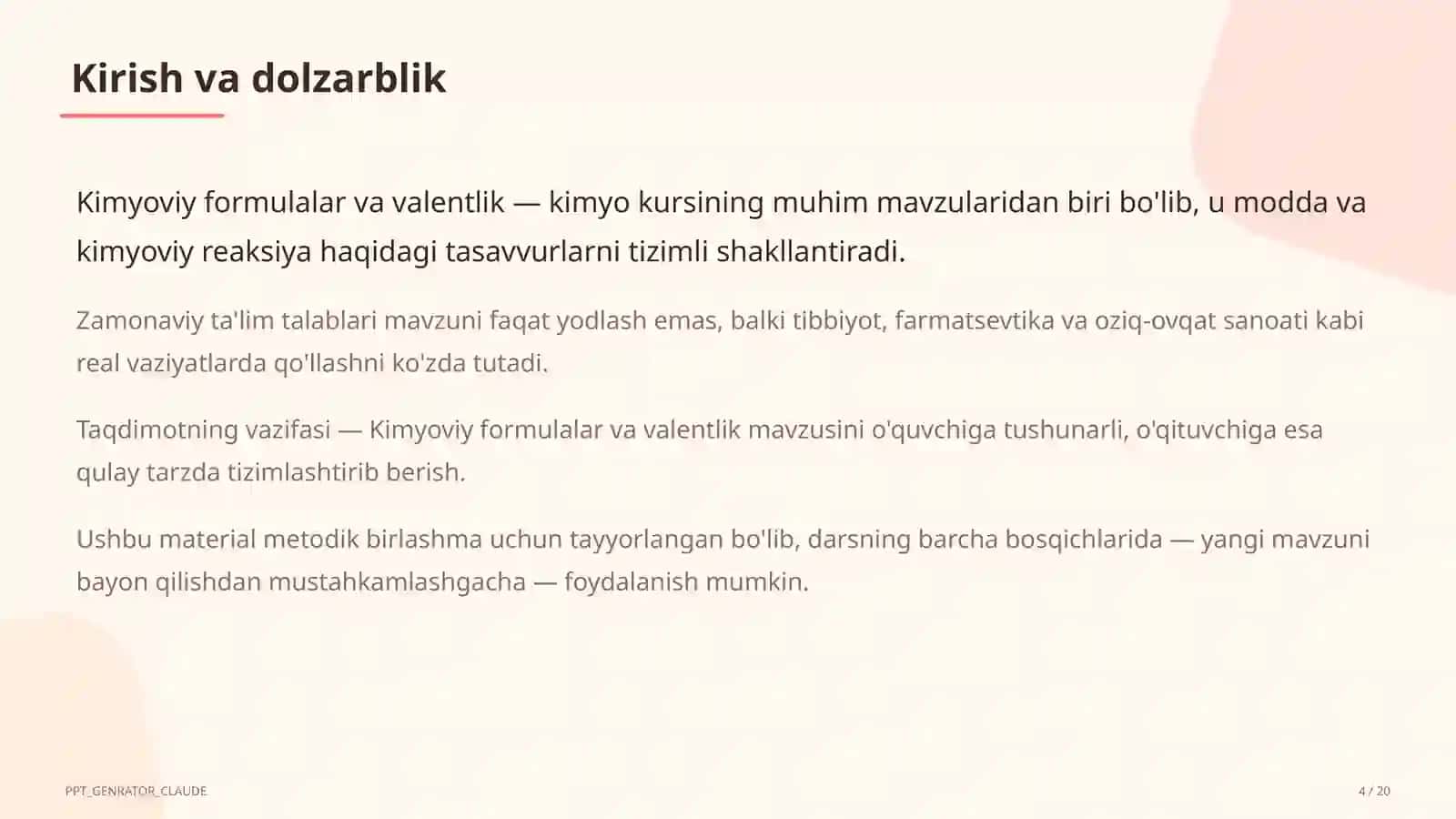 Kimyoviy formulalar va valentlik (7-sinf) 4