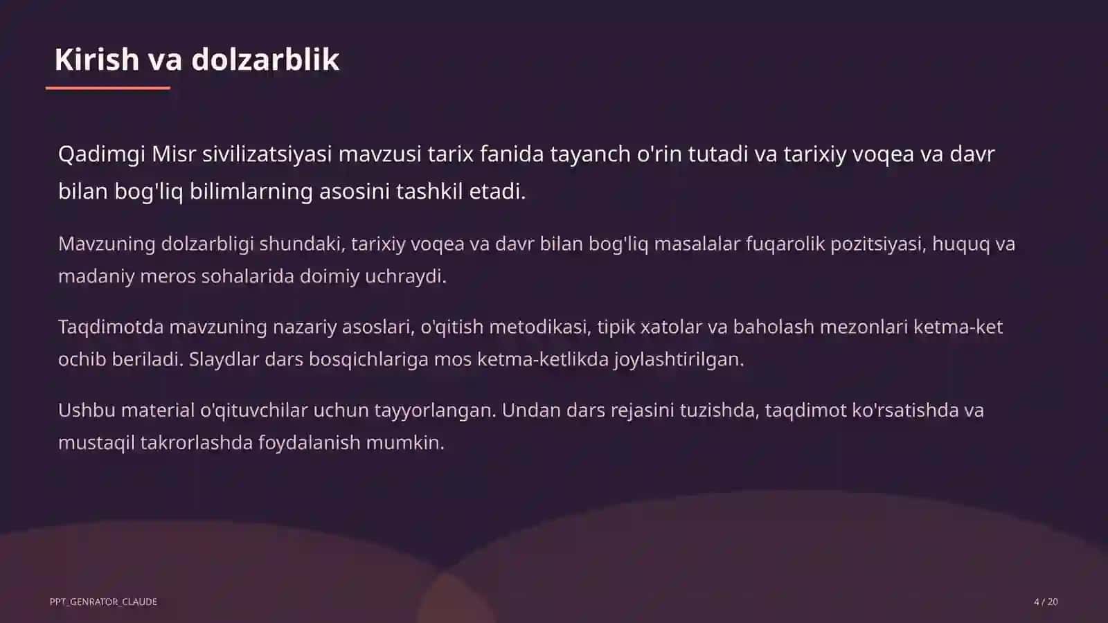 Qadimgi Misr sivilizatsiyasi (6-sinf) 4