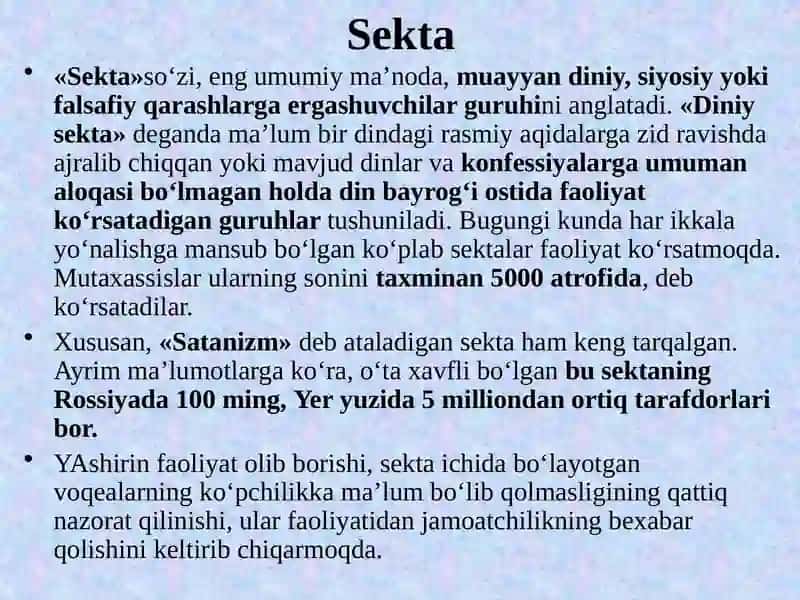 Yangi diniy harakatlar va sektalar 4