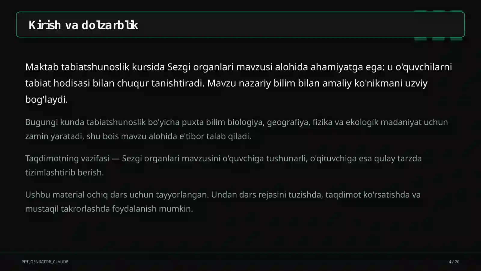 Sezgi Organlari (3-sinf) 4