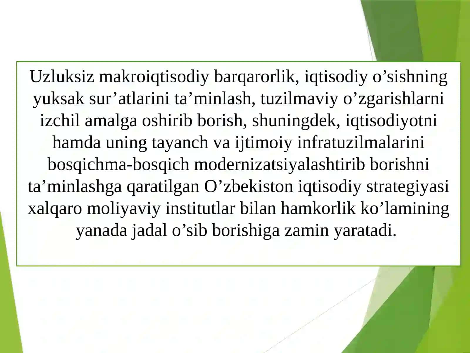Xorijiy investitsiyalar bilan O'zbekiston iqtisodiyoti 4
