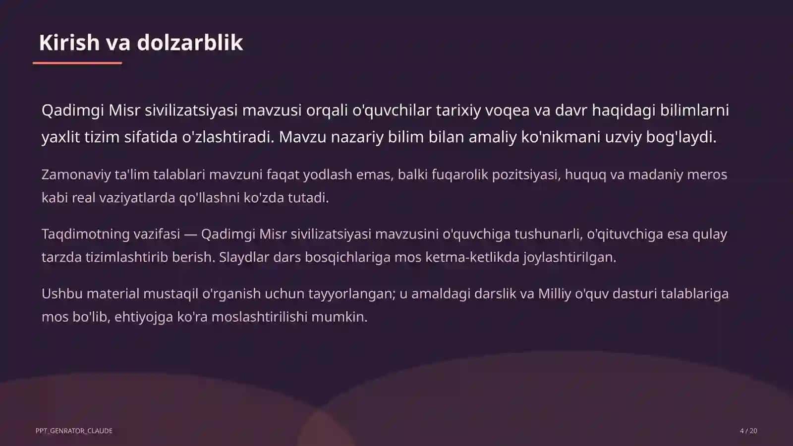 Qadimgi Misr sivilizatsiyasi (6-sinf) 4