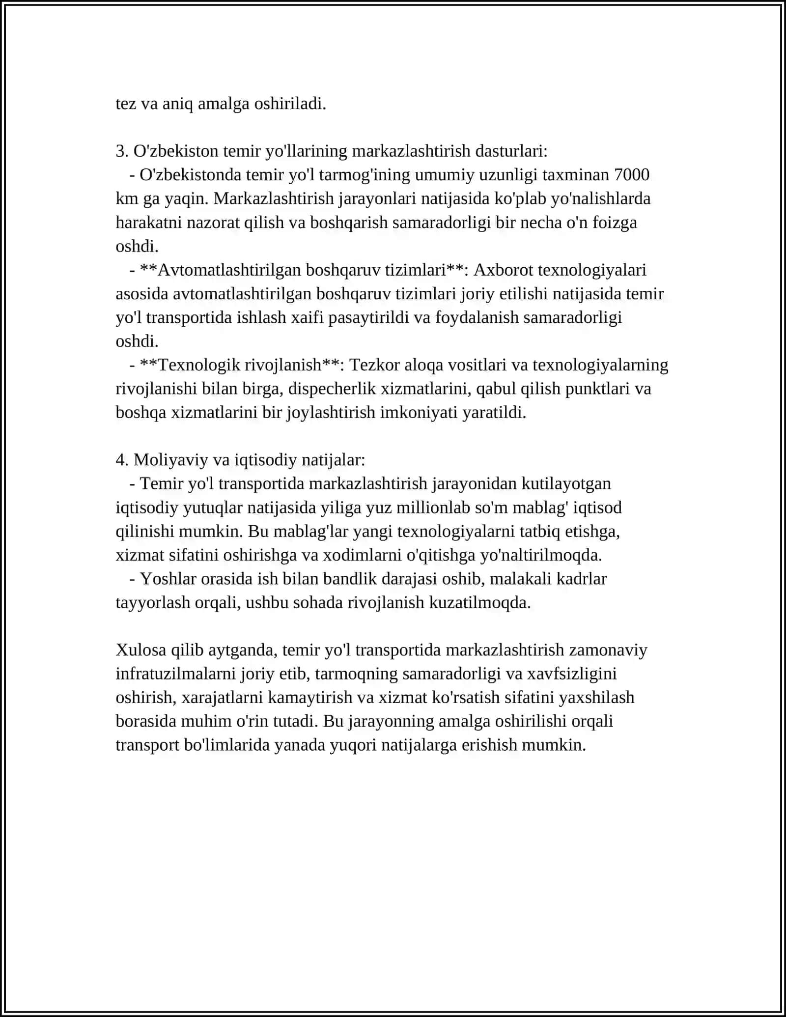 TEMIR YO‘L TRANSPORTIDAGI ZAMONAVIY ELEKTR MARKAZLASHTIRISH TIZIMLARI 4