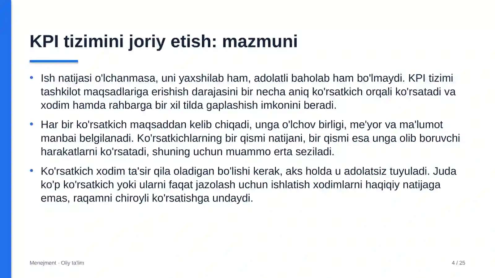 Elektr podstansiyalarida asosiy samaradorlik ko'rsatkichlarini (KPI) joriy etish 4