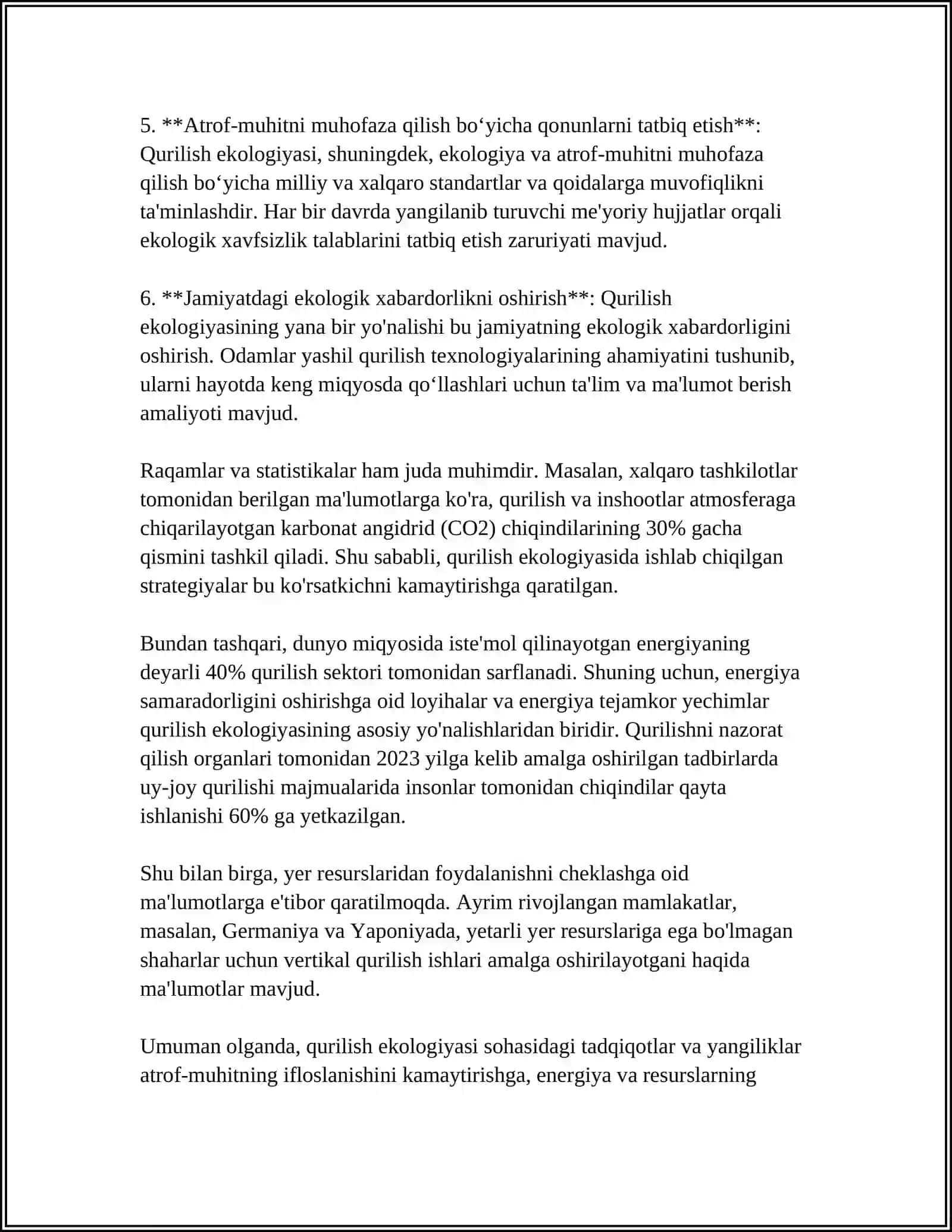 Qurilish Ekologiyasining Asosiy Tushunchalari 4