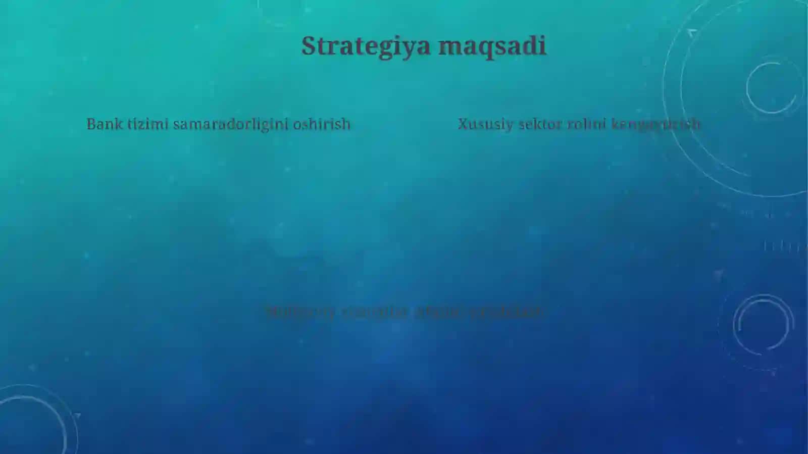 O'zbekiston Respublikasi“Banktiziminiislohqilishstrategiyasi” 4