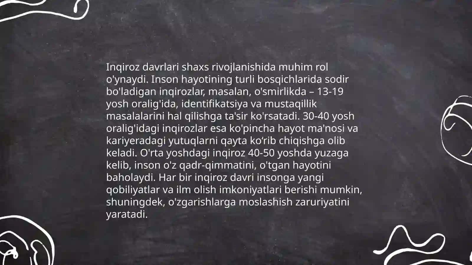 Shaxsning vujudga kilishi inqirozlarning rivojlanishi va ularning roli 4