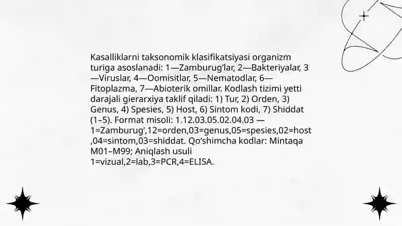 Qishloq xoʻjaligi ekinlari kasalliklari turlari boyicha maʼlumotlar bazasini shakllantirish 4