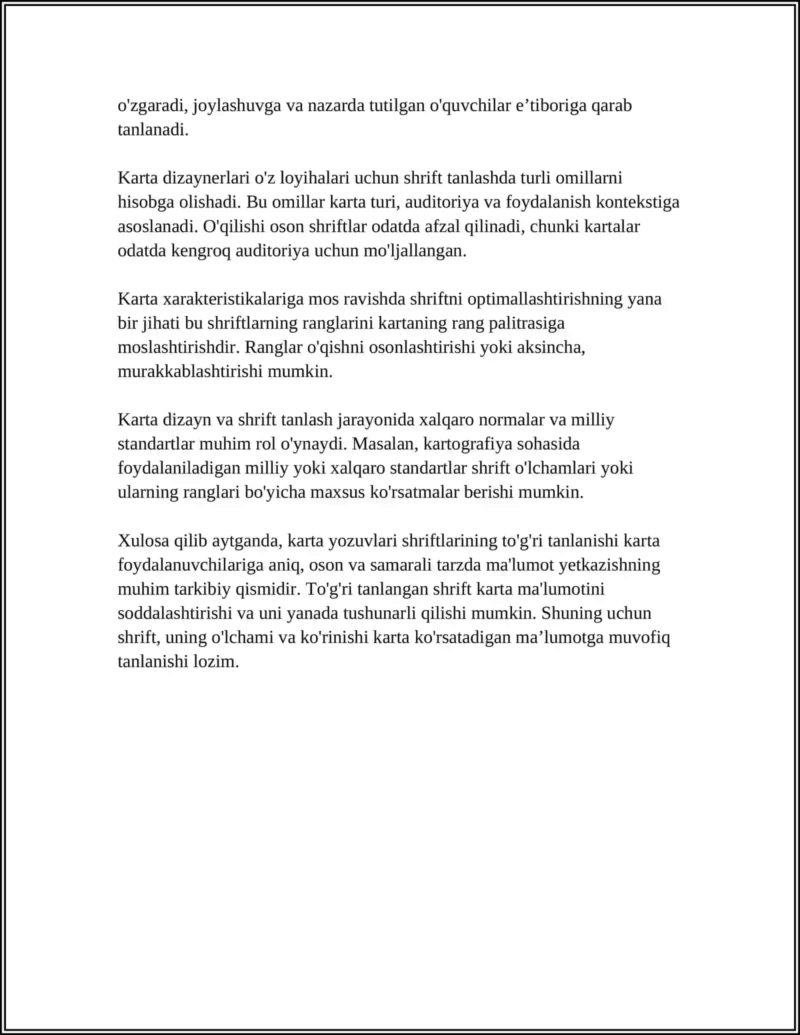 KARTADAGI YOZUVLAR SHRIFTLARINI ASOSIY TURLARI 4