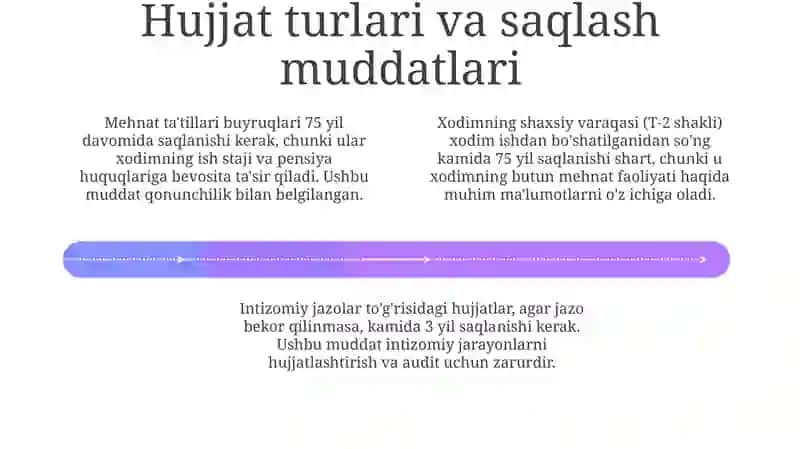 Xodimlar faoliyatiga oid hujjatlarni tasniflash mezonlari 4