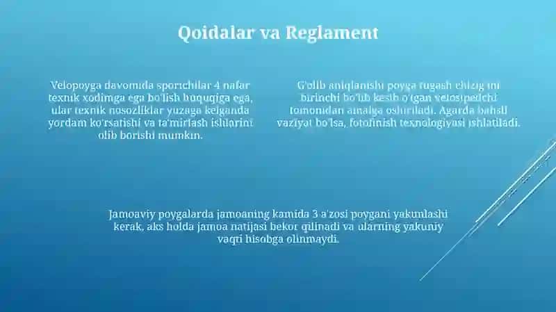 Shosse Velosporti Olimpiadasi Haqida 4