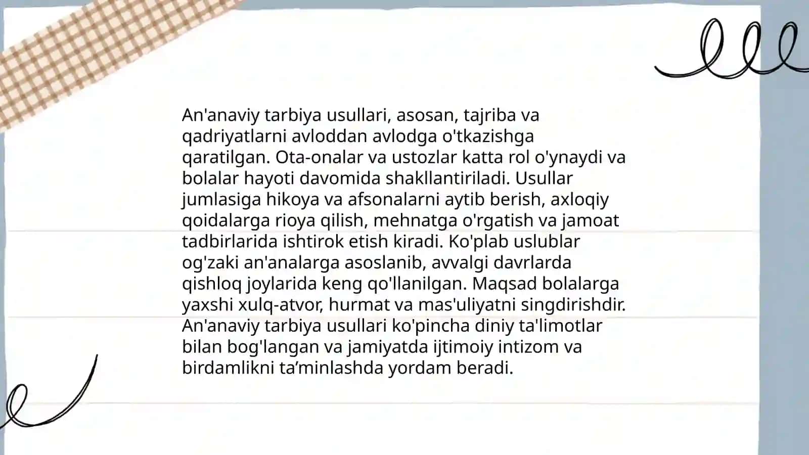 Milliy tarbiyaning mazmuni va uni takomillashtirish 4