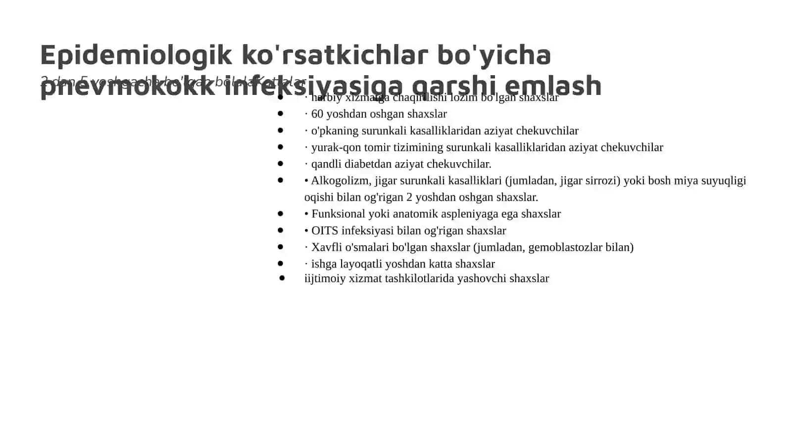 Pnevmokokk infeksiyasiga qarshi emlash (1-variant) 4