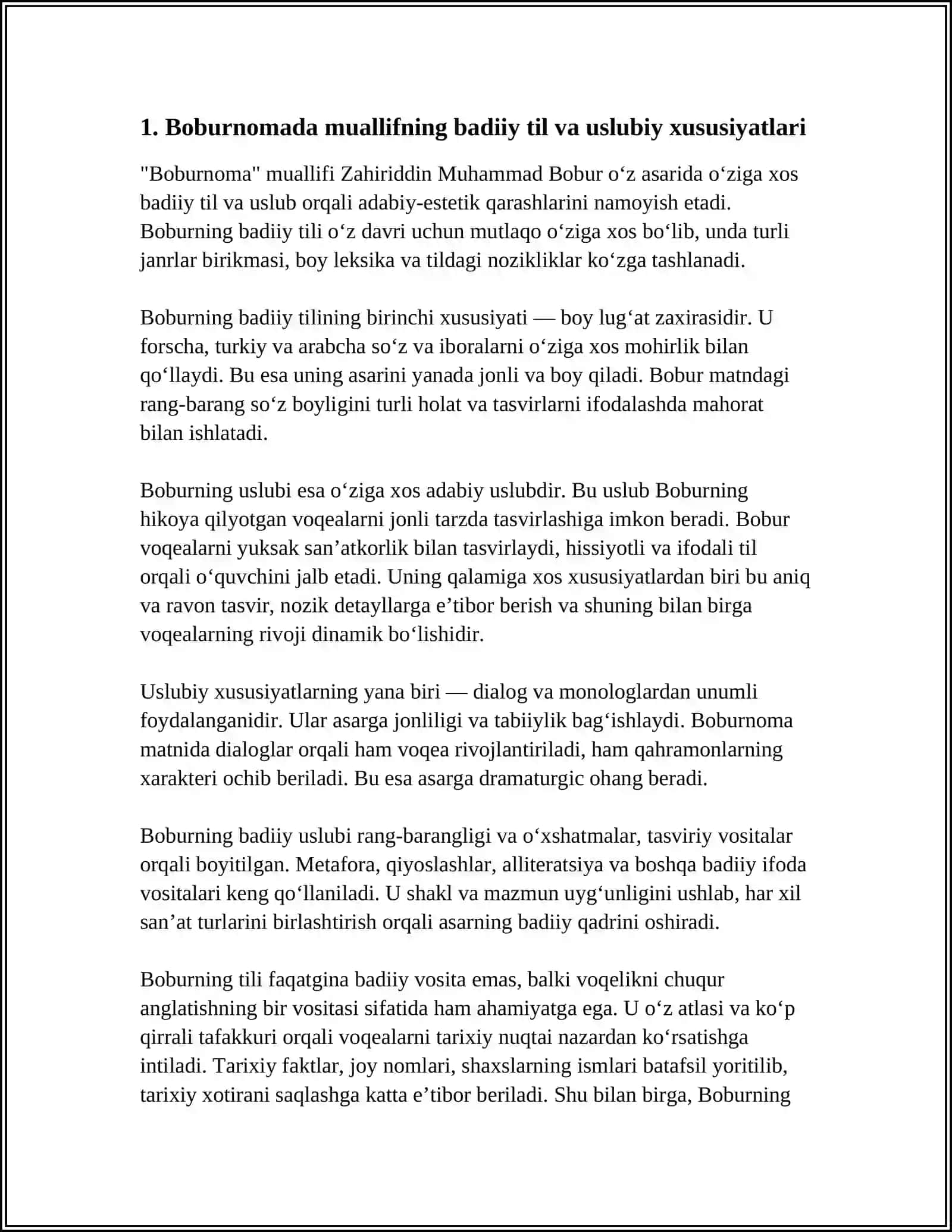 BOBURNOMADA MUALLIFNING ADABIY -ESTETIK QARASHLARI 4