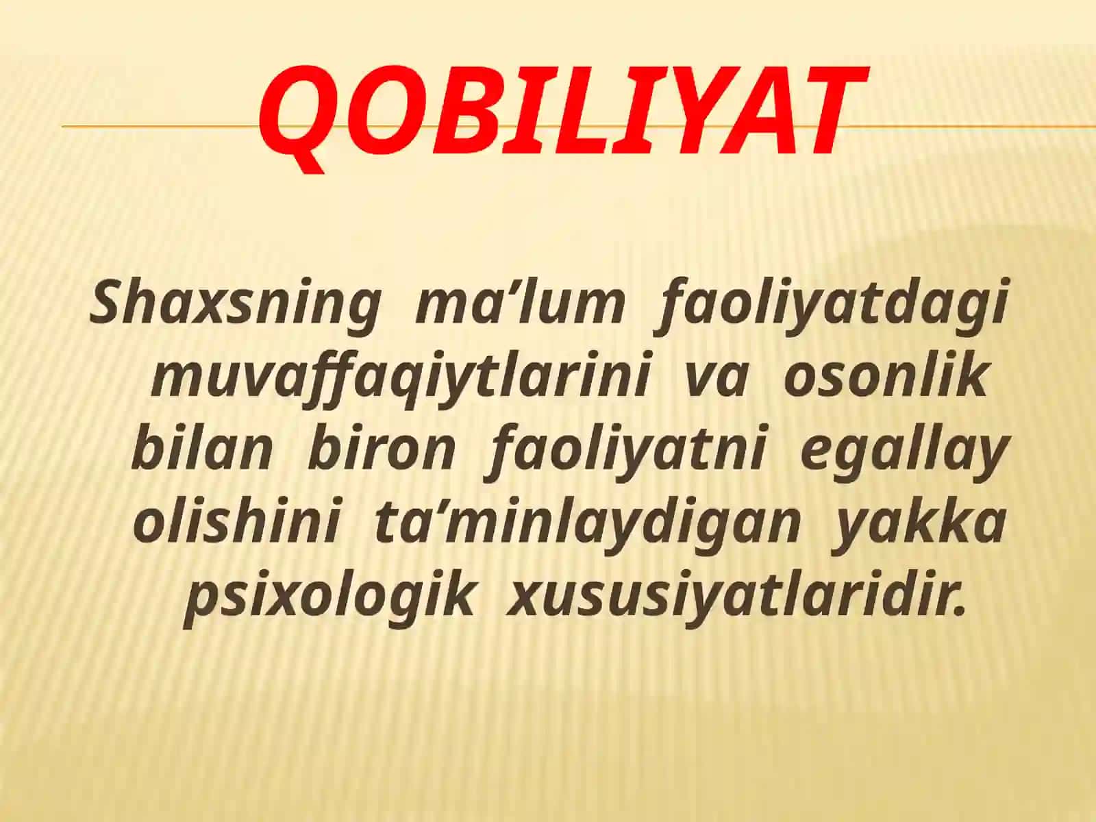 Layoqat va Qobiliyat 4