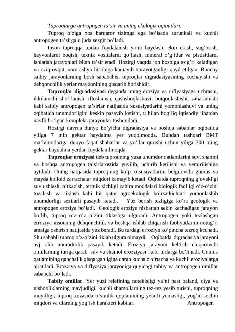 Tuproq Eroziyasi va Uni Oldini Olish Usullari 4