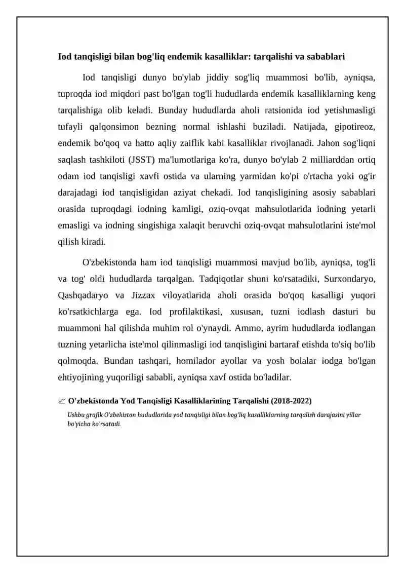 Biogen elementlar konsentratsiyasi oʻzgarishi bilan bogʻliq boʻlgʻan endemik va kasb kasalliklari 4