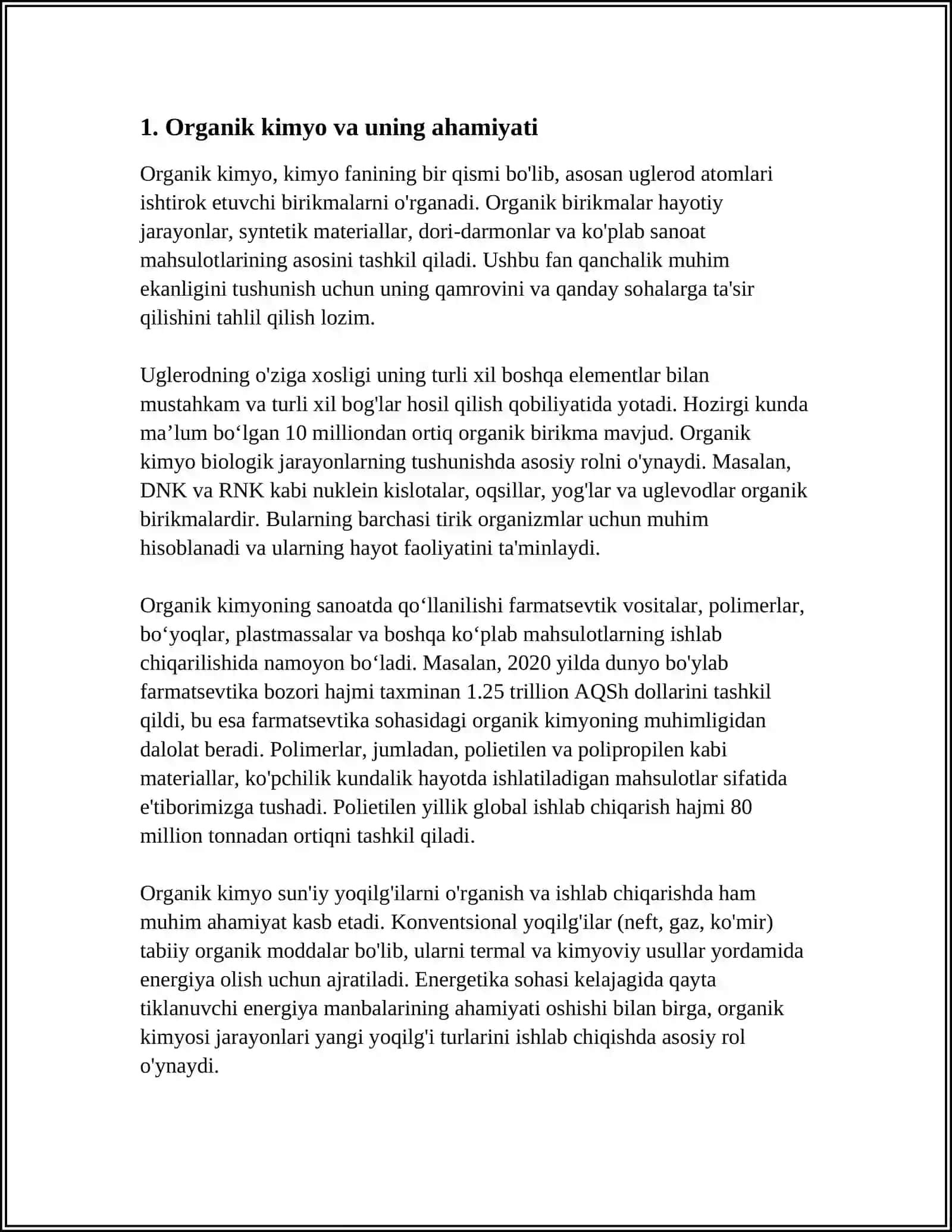 ORGANIK KIMYOGA KIRISH, ALKANLAR VA ALAKANLARNING GALOGENLI XOSSALARI 4
