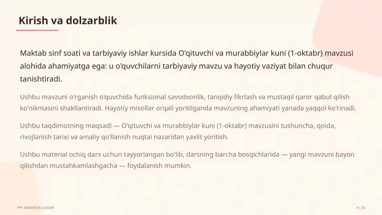 O'qituvchi va murabbiylar kuni (1-oktabr) 4