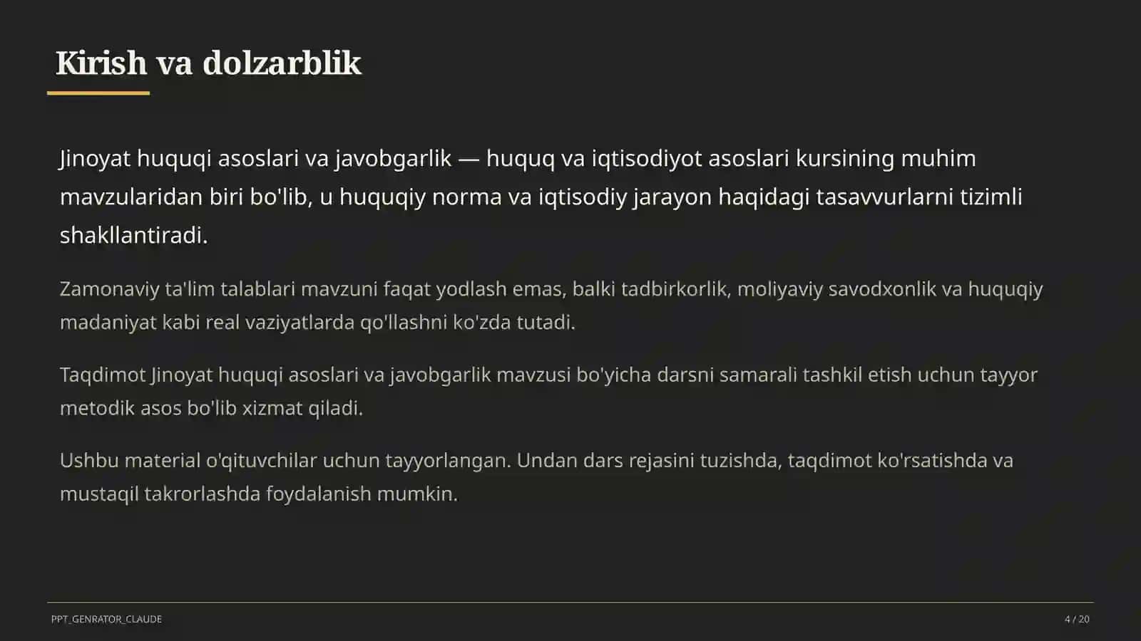 Jinoyat huquqi asoslari va javobgarlik (10-sinf) 4