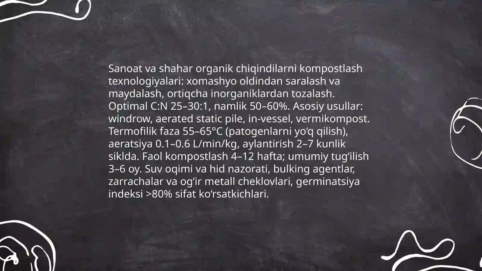 Sanoat shaharlarida hosil bo'layotgan qattiq va organik chiqindilarni qayta ishlash 4
