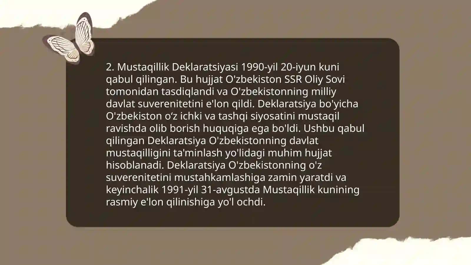 O'zbekiston Respublikasining tashkil topishi va uning tarixiy ahamiyati 4