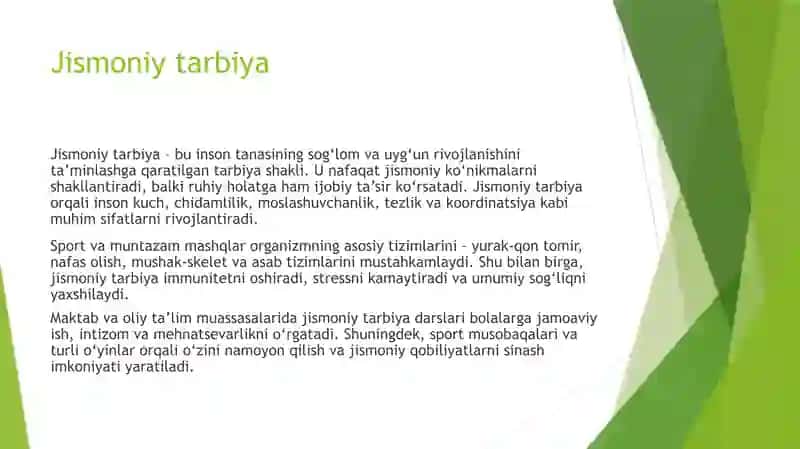 Jismoniy va estetik tarbiya 4