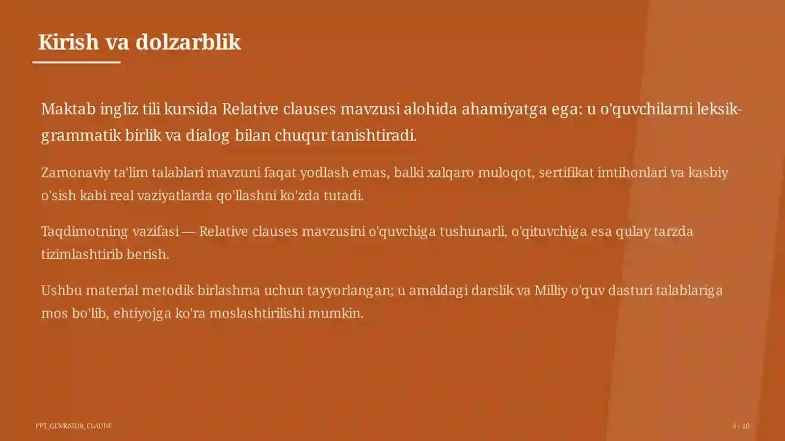 Relative clauses (10-sinf) 4