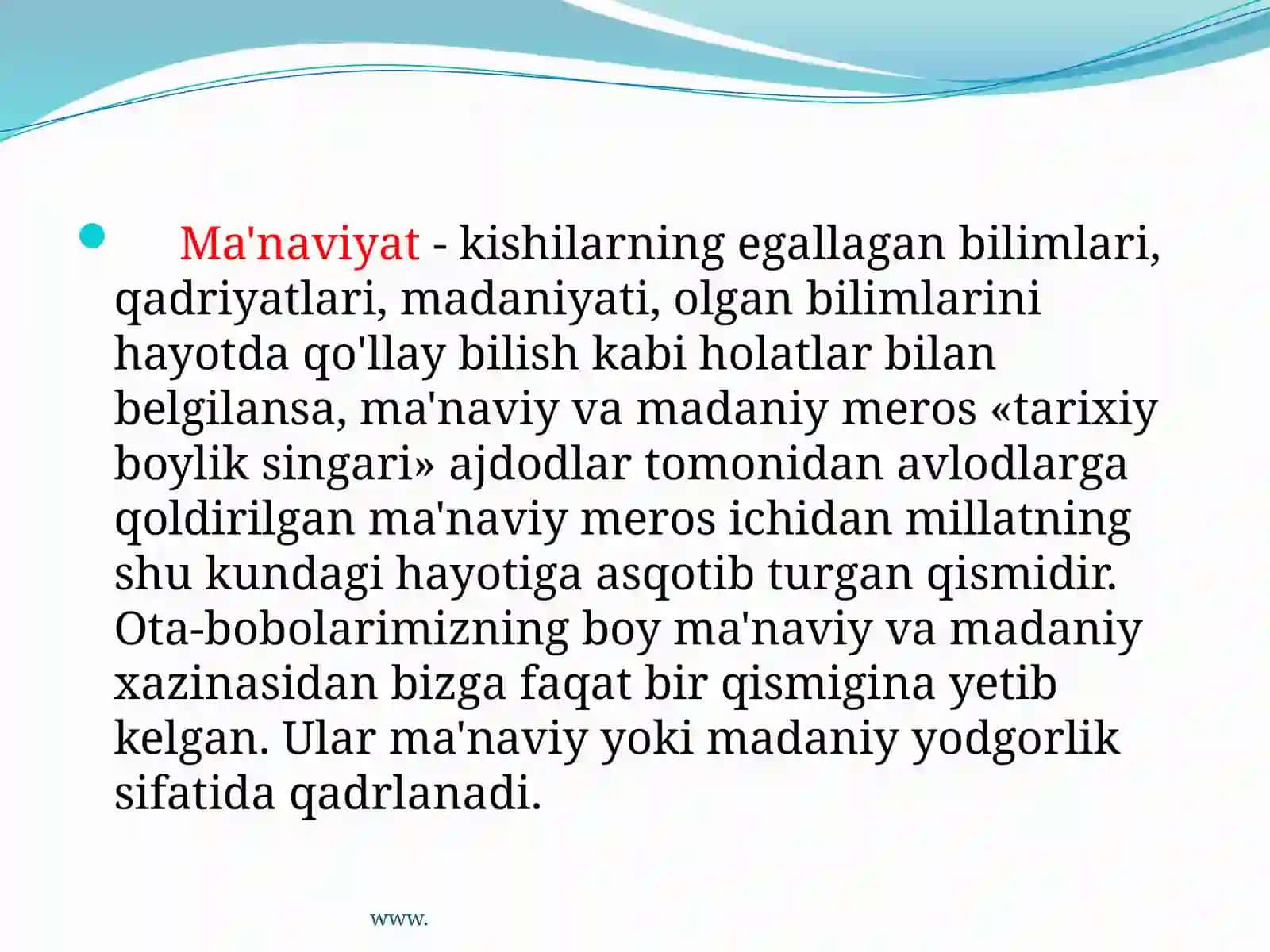 Milliy va Umumiy Soniy Qadriyatlar 4