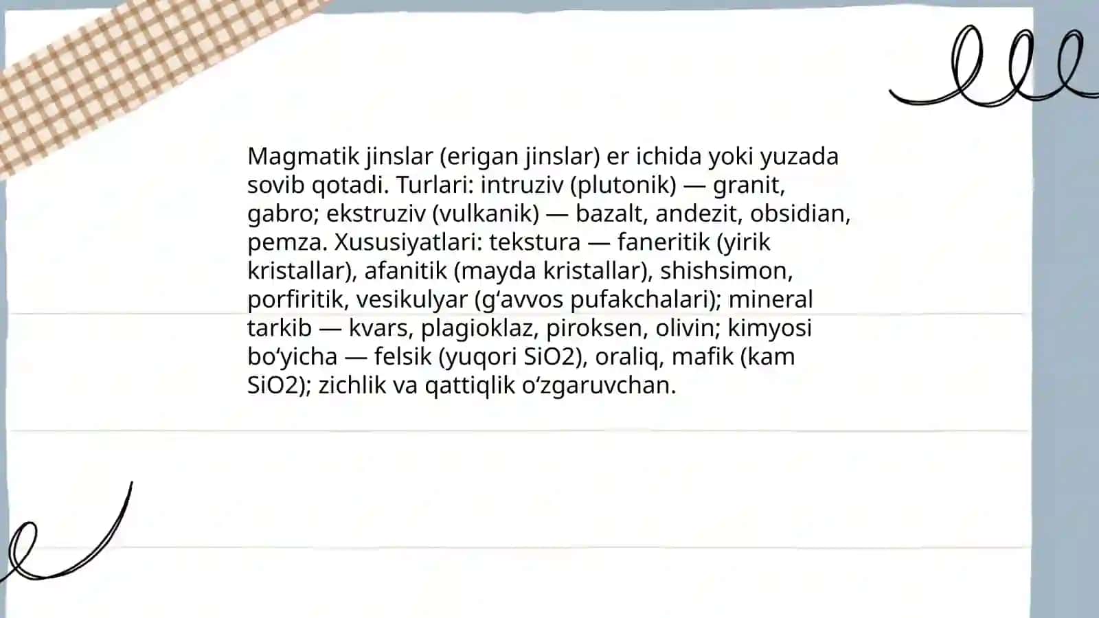 Tabiy jinslar 4