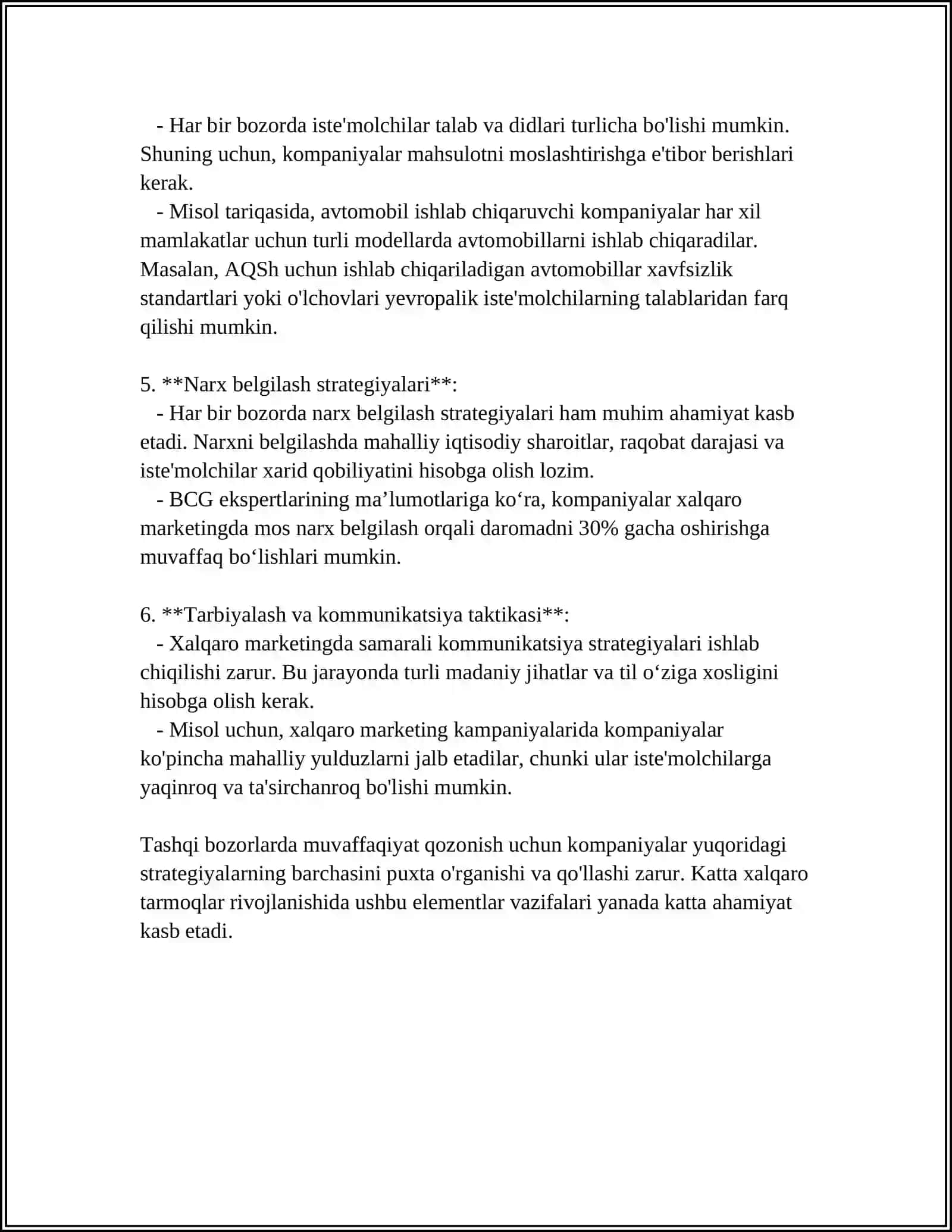 Xalqaro marketing strategiyalari 4