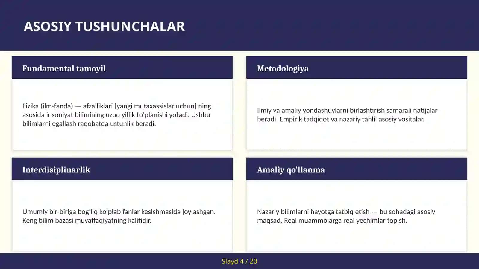 FIZIKA (ILM-FANDA) — AFZALLIKLARI [YANGI MUTAXASSISLAR UCHUN] 4