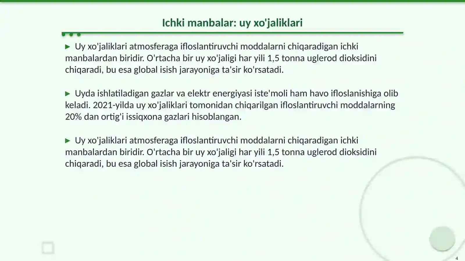 Atmosfera ifloslanishining asosiy manbalari va ularning ta’siri 4