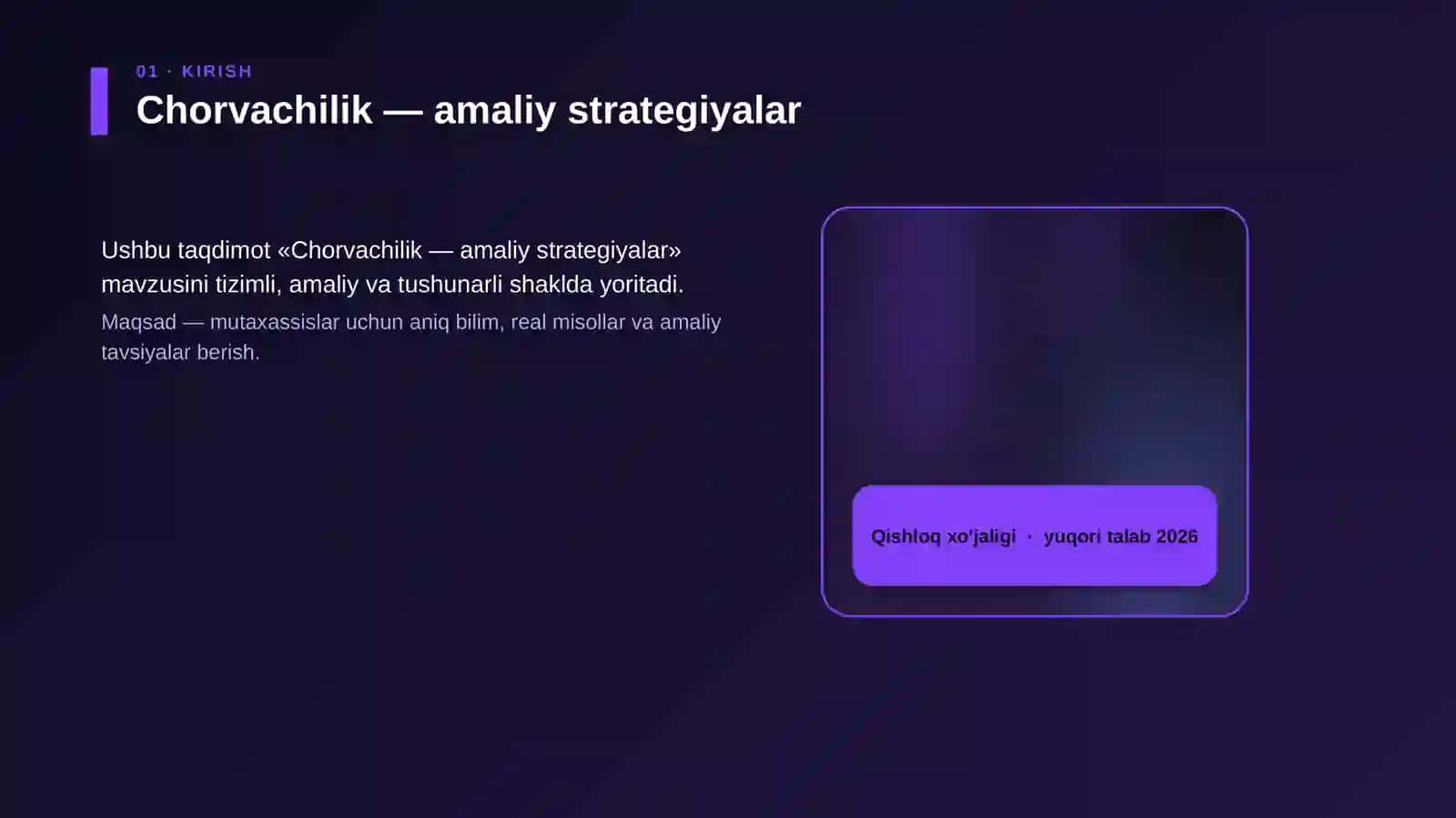 Chorvachilik — amaliy strategiyalar 4