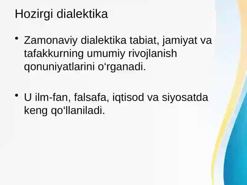 Rivojlanish nazariyasi (Dialektika) 4