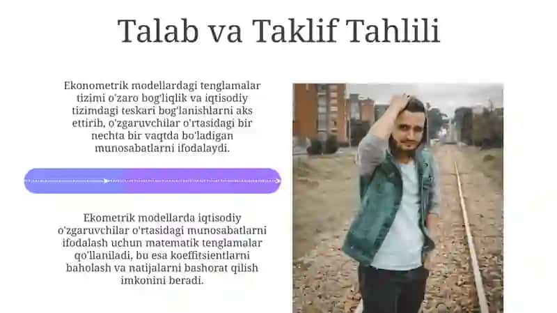 Tenglamalar tizimi ko'rinishidagi ekonometrik modellar 4