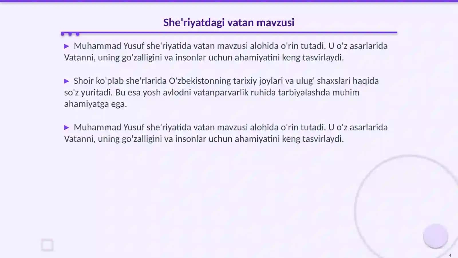 Muhammad Yusuf she'riyati 4
