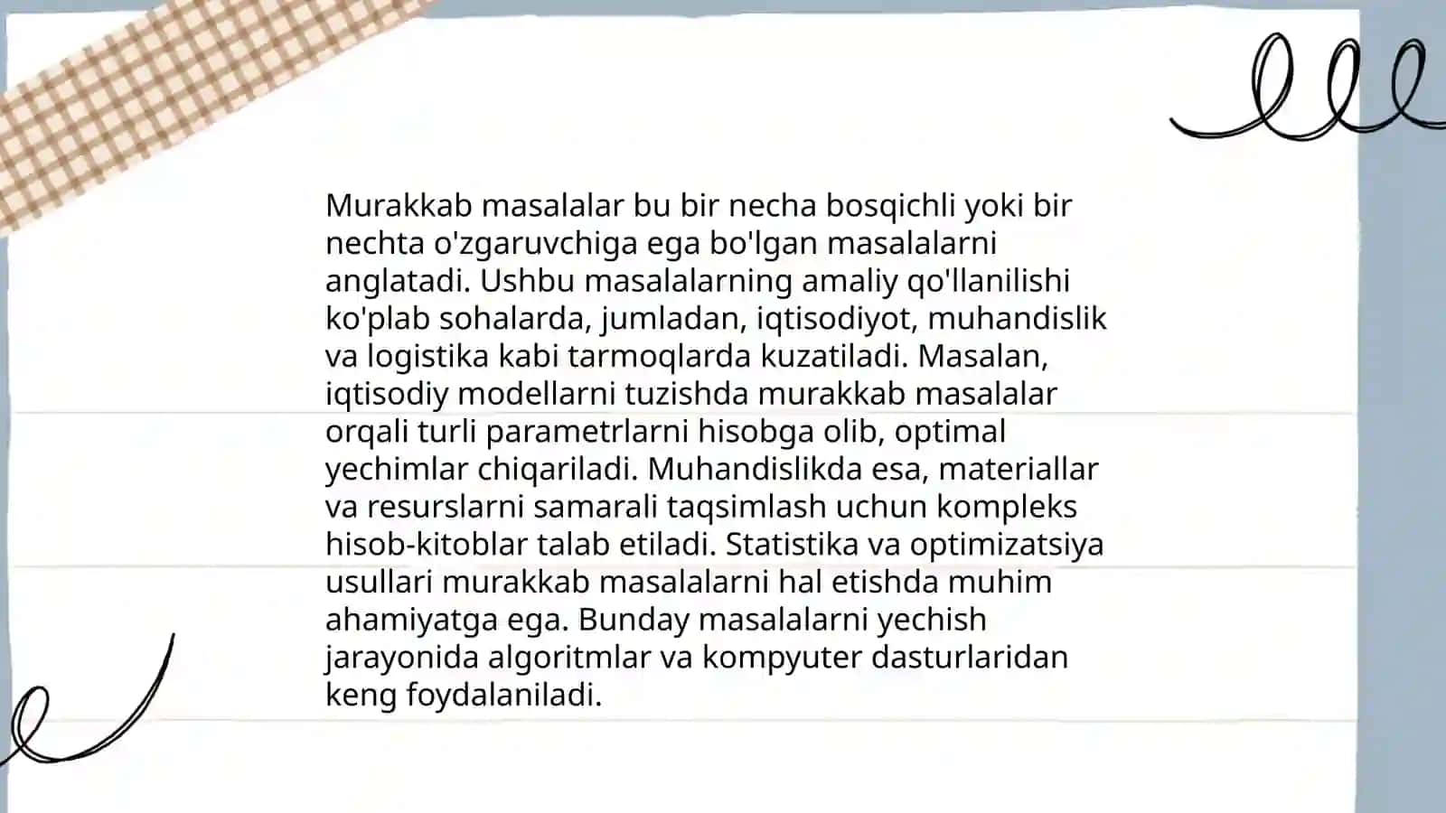 Murakkab masalalardan 5ta masalaning taqdimoti 4