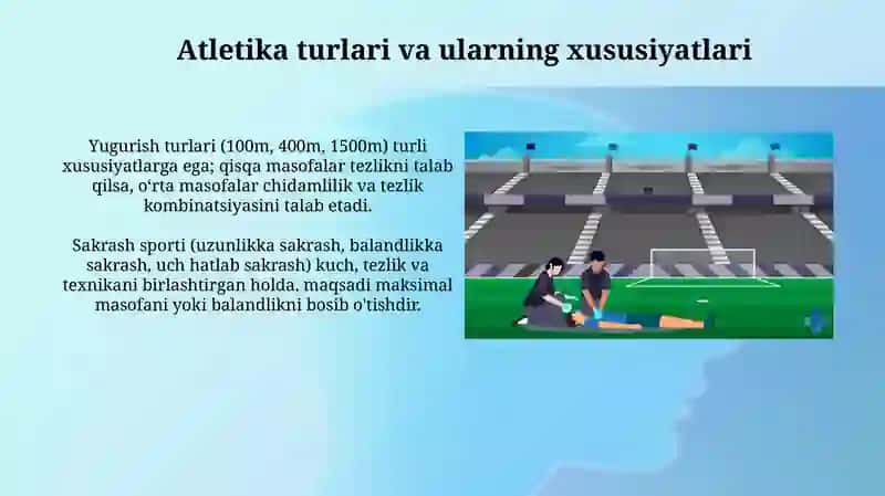Yengil atletikaning jismoniy tarbiya tizimidagi o'rni va ahamiyati 4