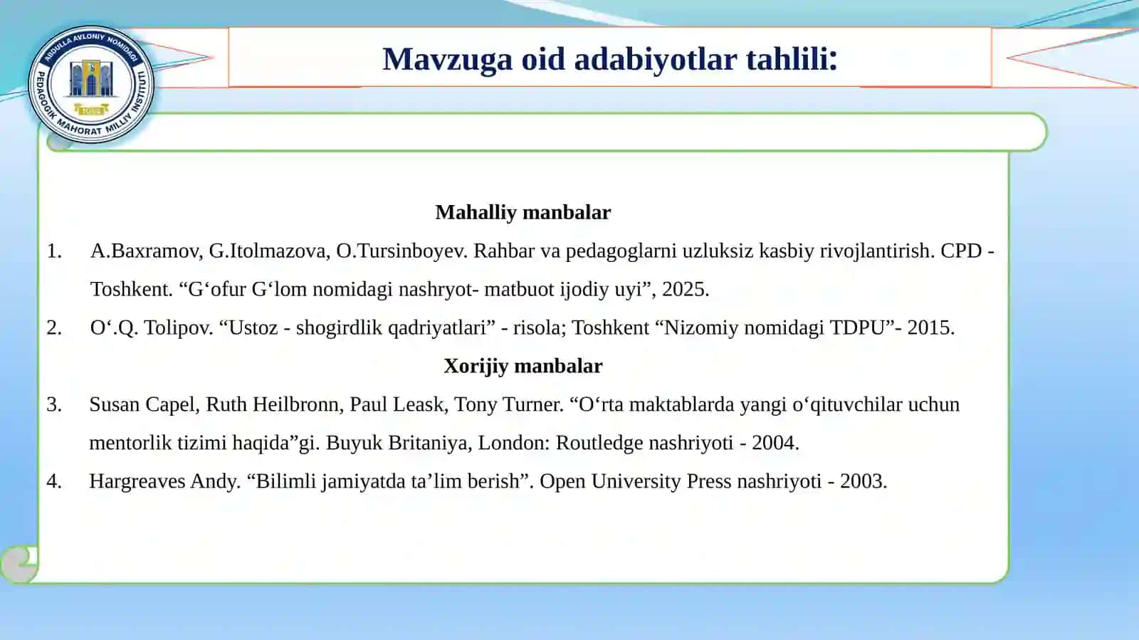 Menejerlik o‘quv kursi tayyorlash 4