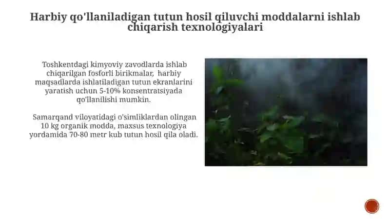 Mahalliy xom ashyolardan tutun hosil qiluvchi moddalarni olish 4