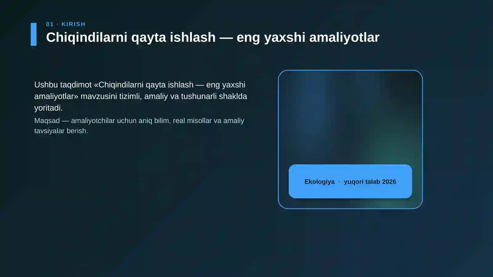 Chiqindilarni qayta ishlash — eng yaxshi amaliyotlar 4