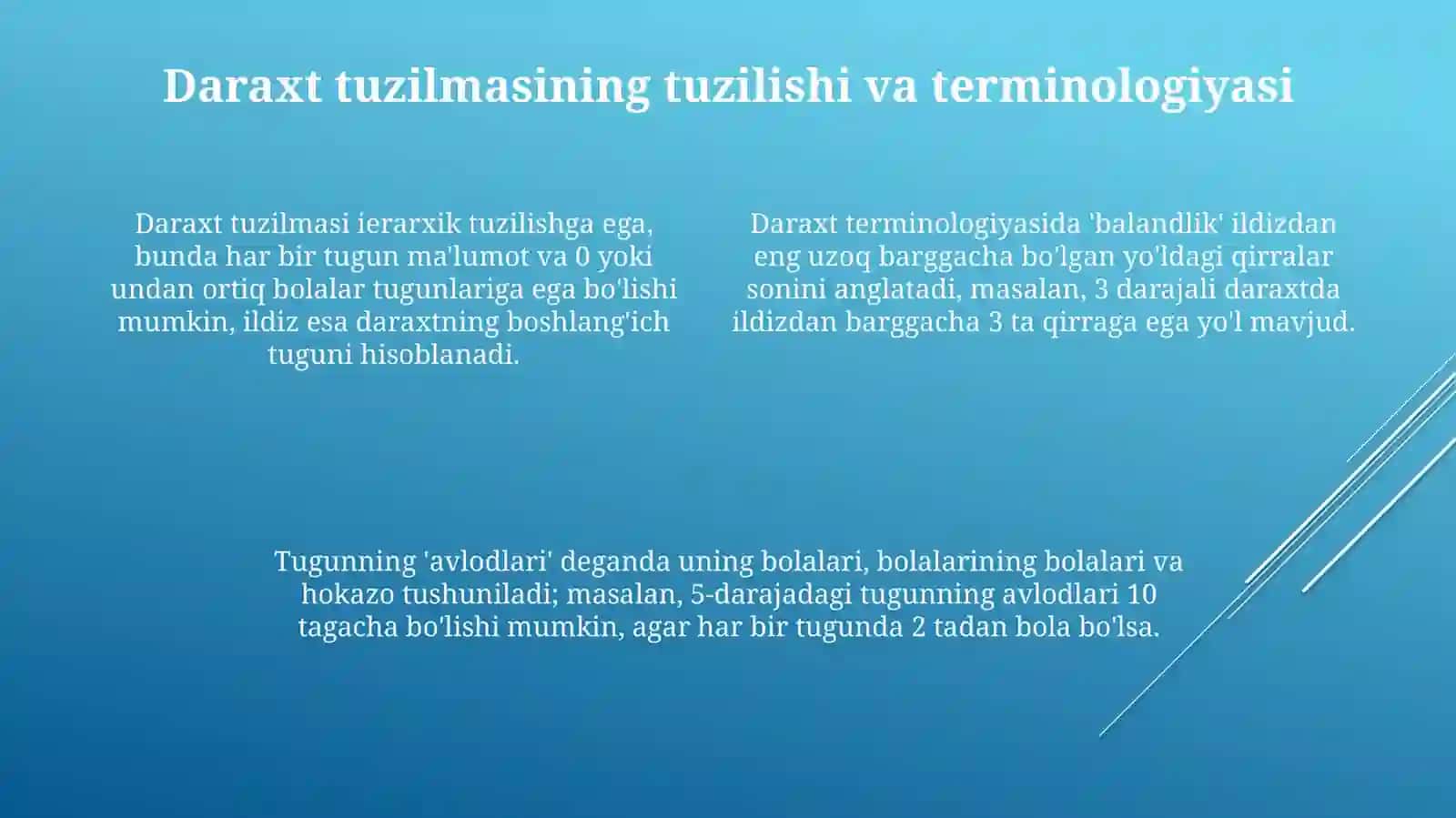 Daraxtsimon tuzilmalar: tuzilishi, ikkilik qidiruv daraxti, asosiy amallar 4